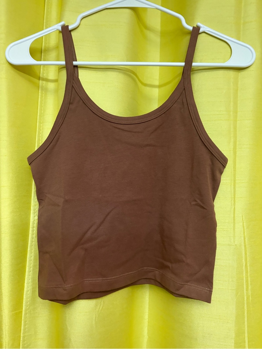 ARQ Brown Cropped Camisole Tank Top